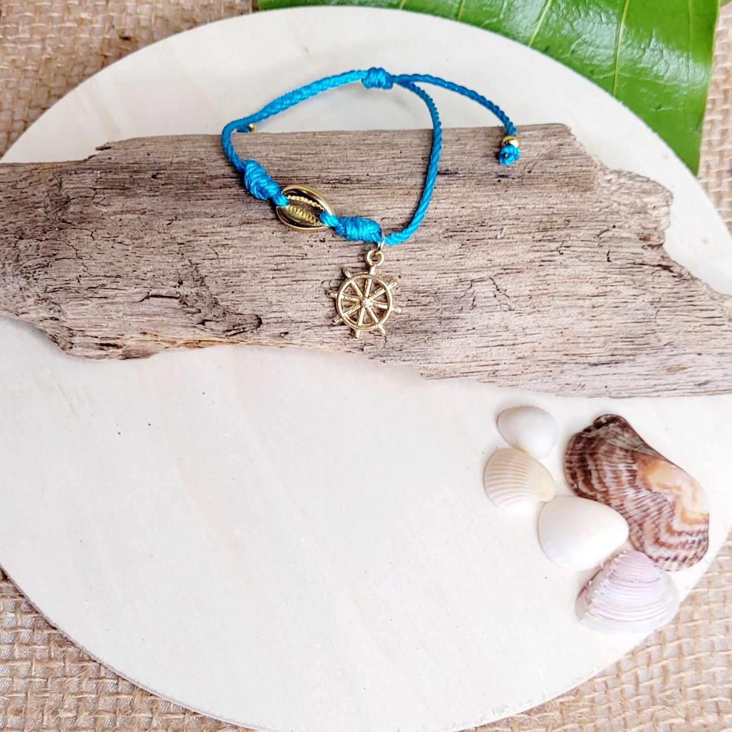 Golden Conch and Rudder Bracelet