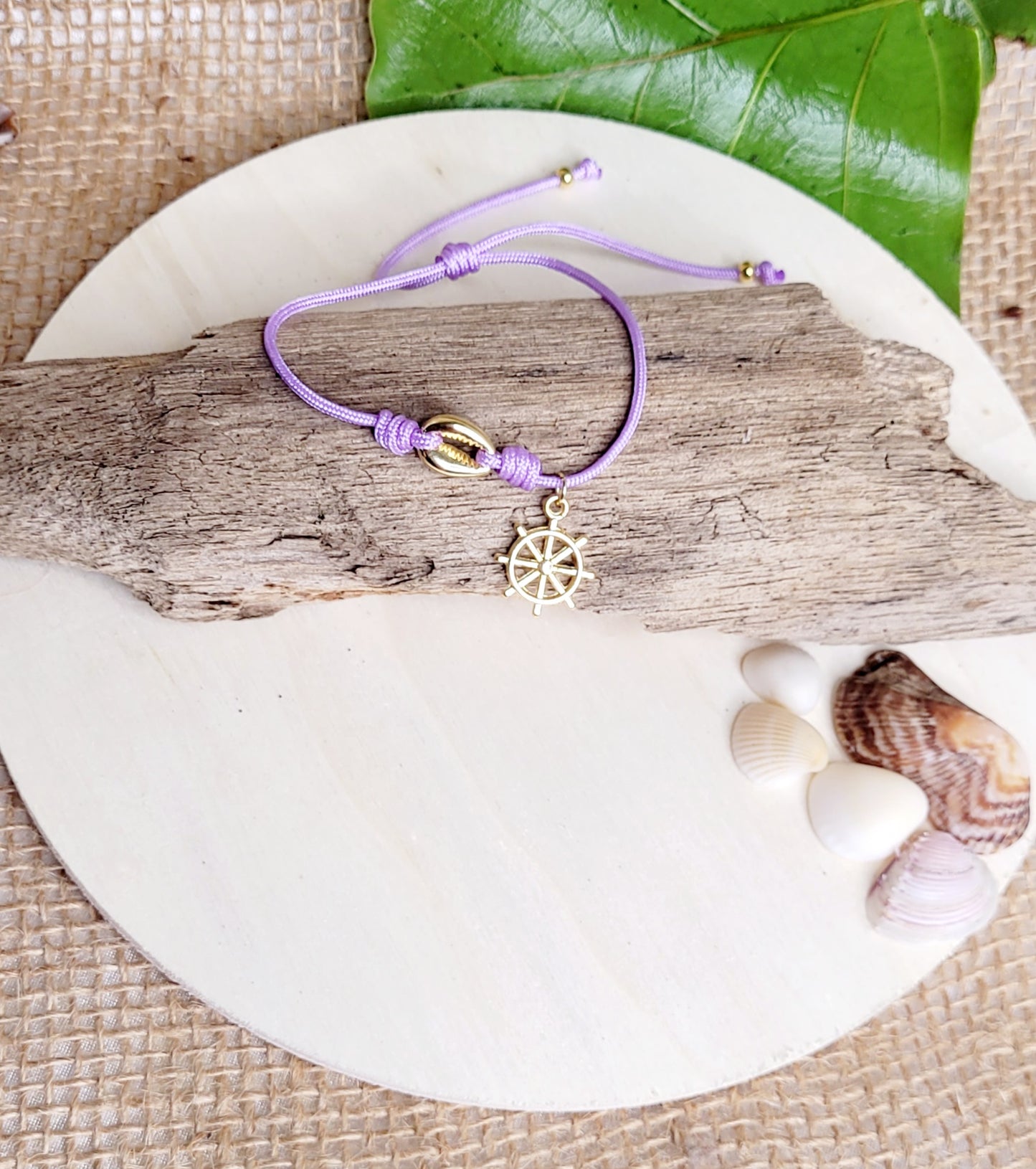 Golden Conch and Rudder Bracelet