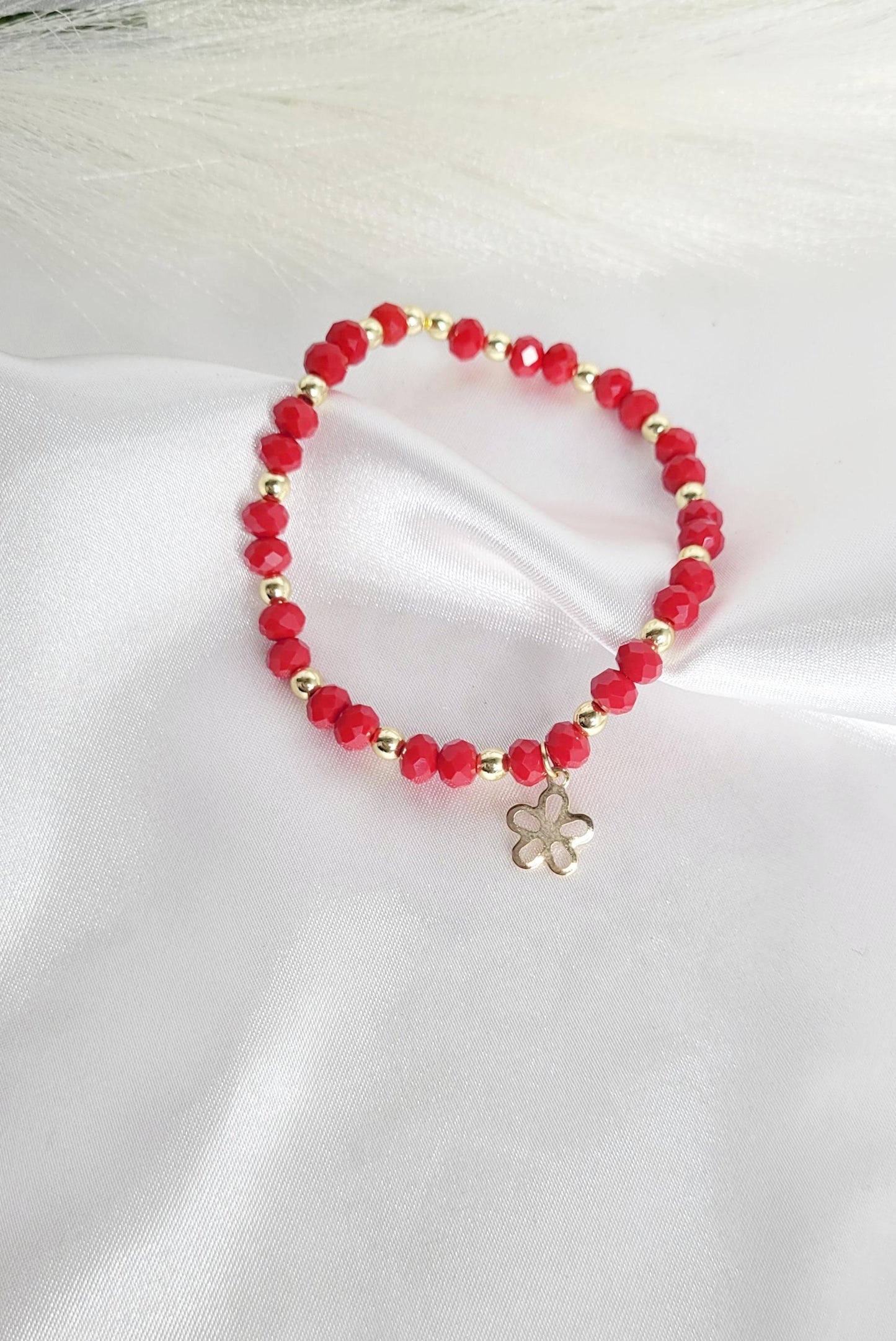 Red Crystals Bracelet Set