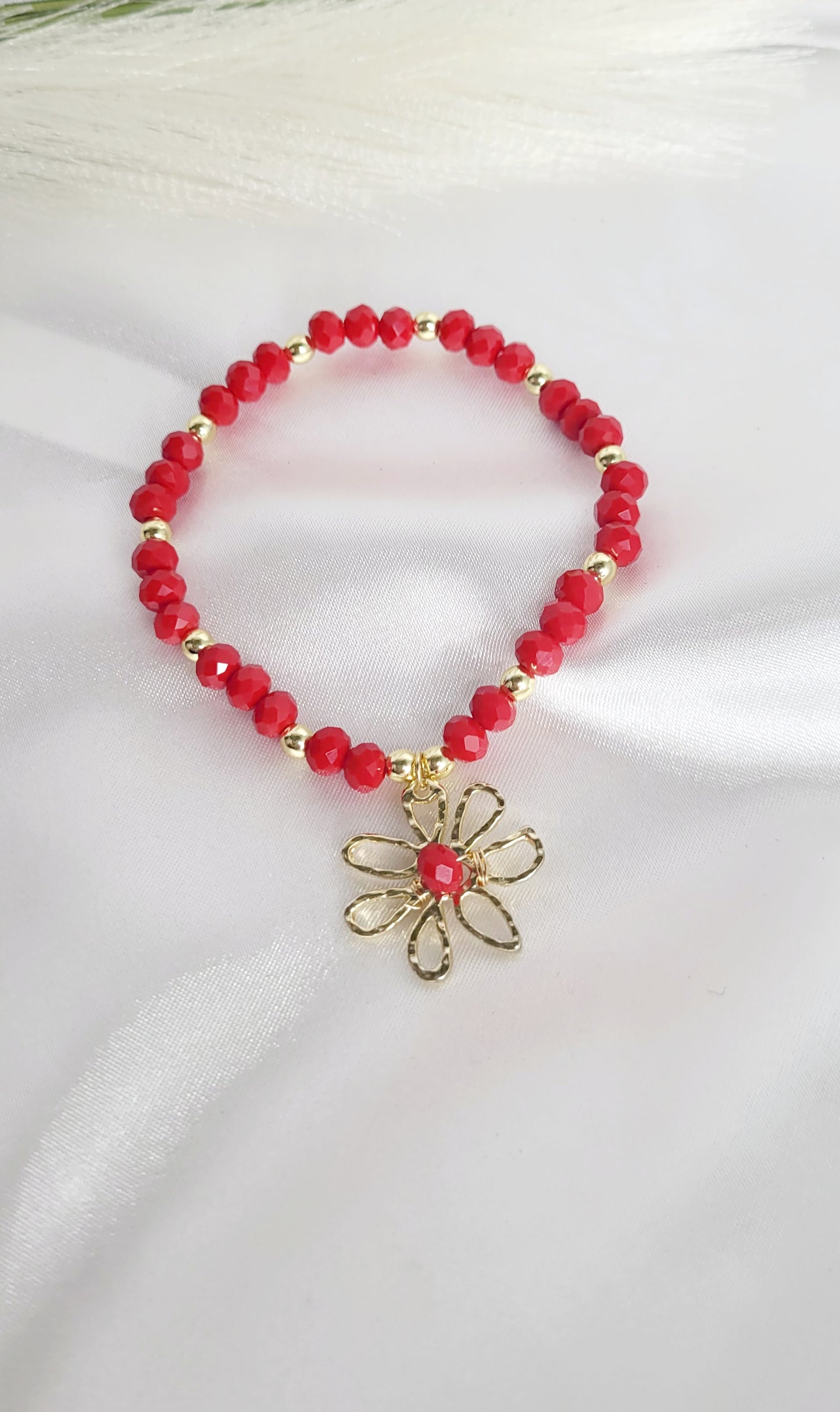 Red Crystals Bracelet Set