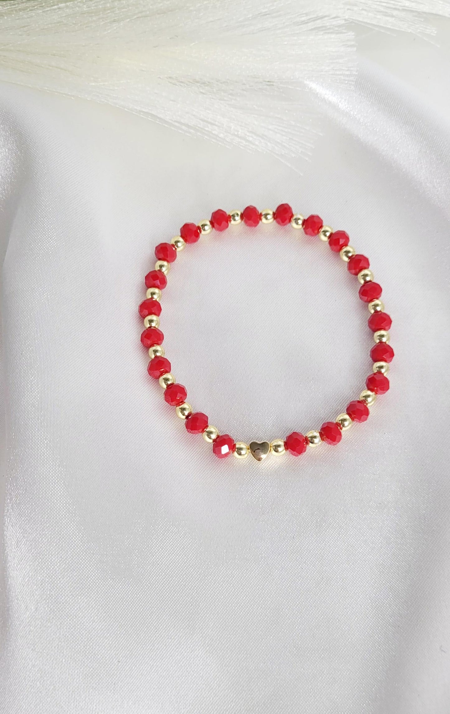 Red Crystals Bracelet Set