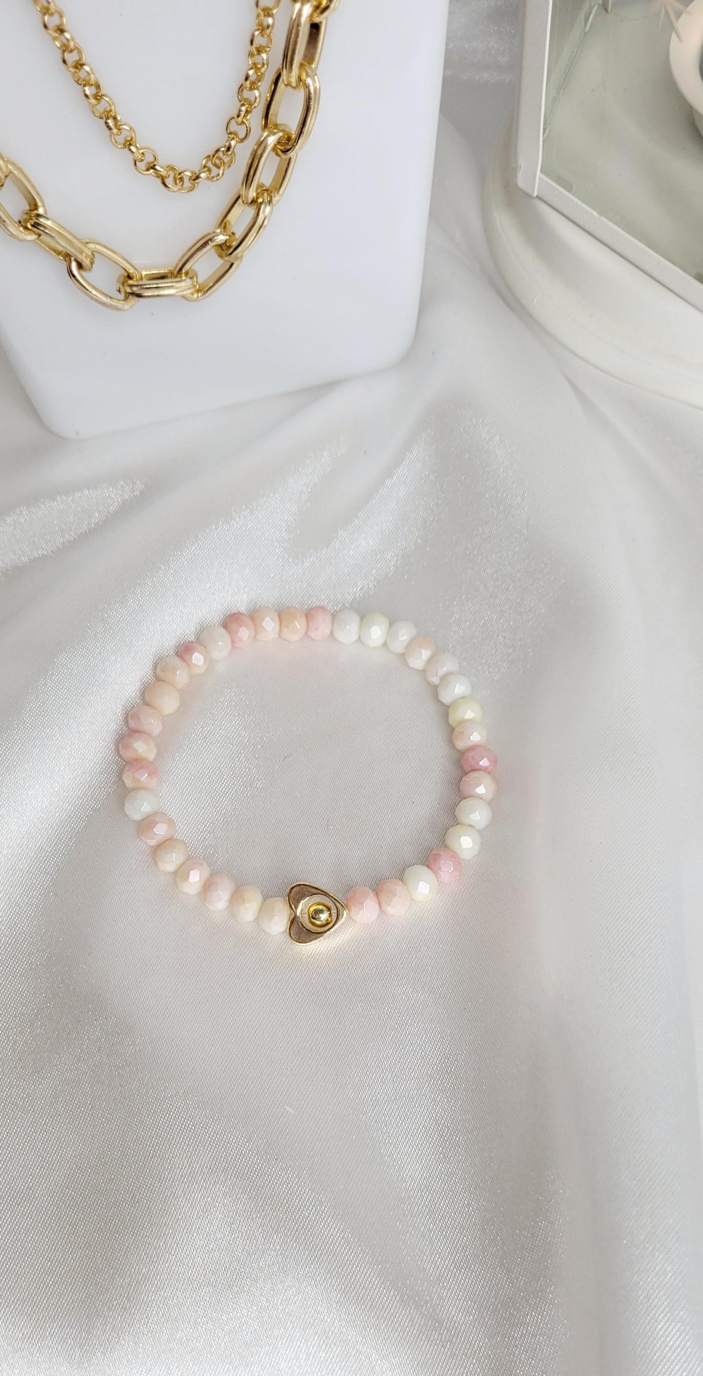 Pink Crystal Bracelet Set