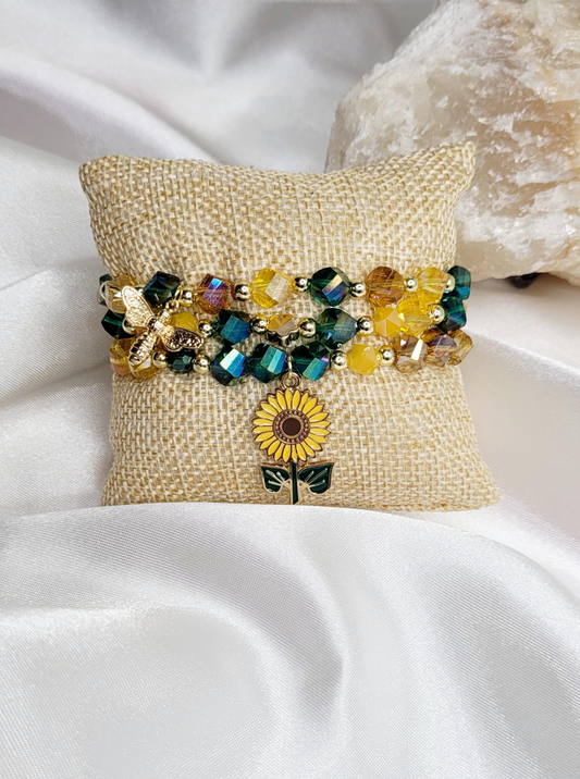 Sunflower Bracelet Set