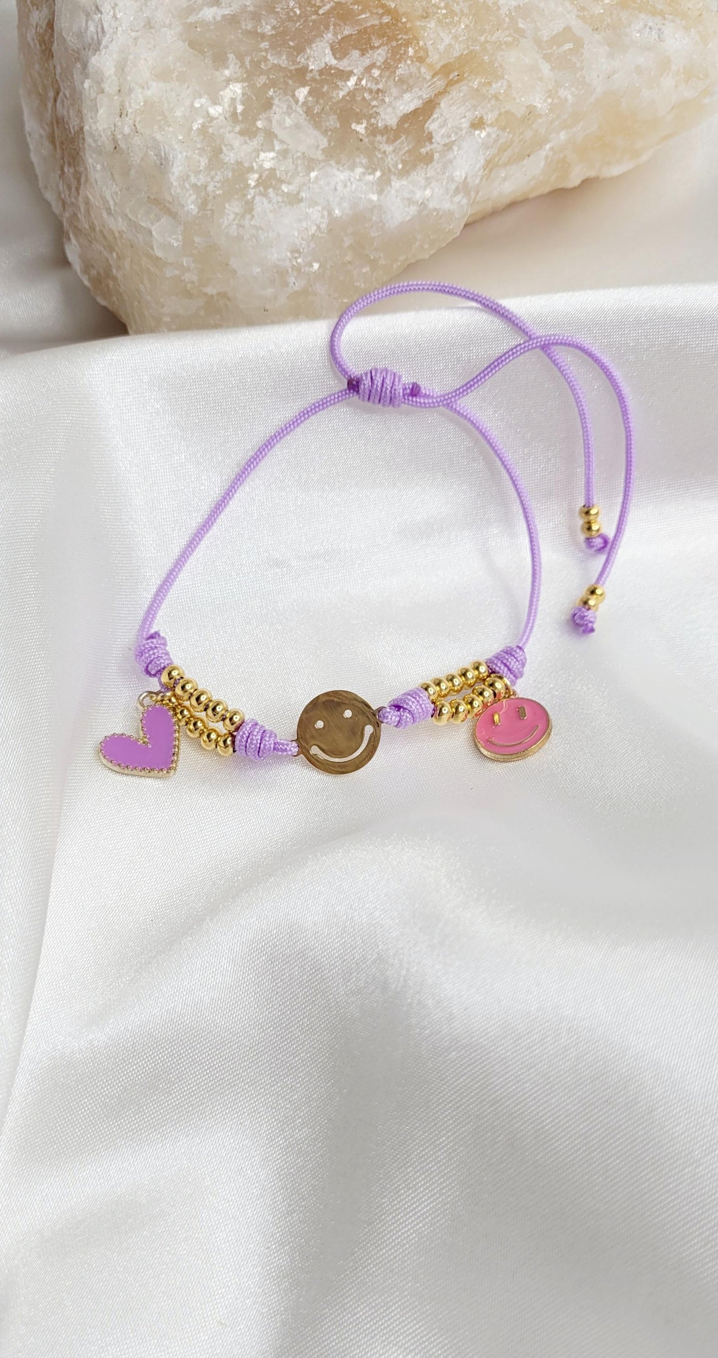 Happy Face Thread Bracelet