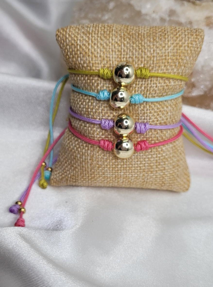 Golden Sphere Thread Bracelet