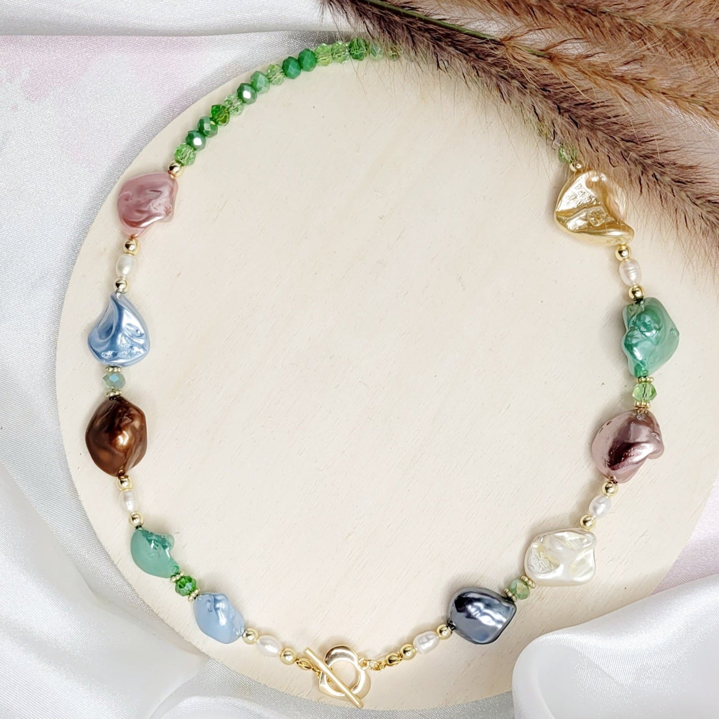 Colorful Freshwater Mother of Pearl Set