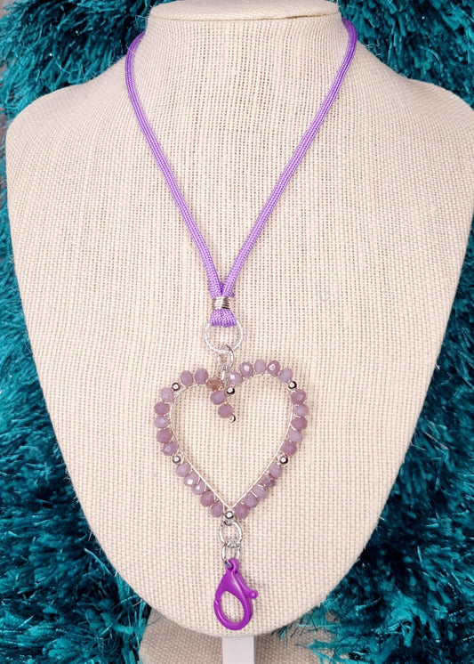 Lilac Heart Lanyard