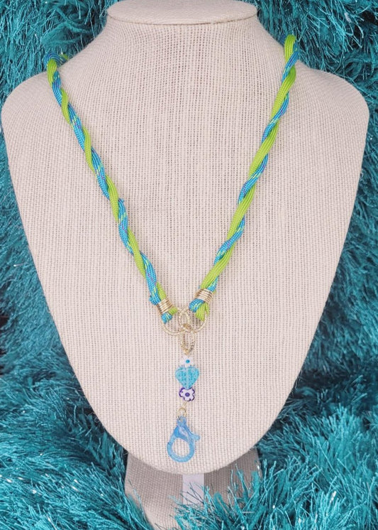 Trenza Green/Blue Combination Lanyard