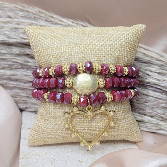 Garnet Beauty Bracelet Set