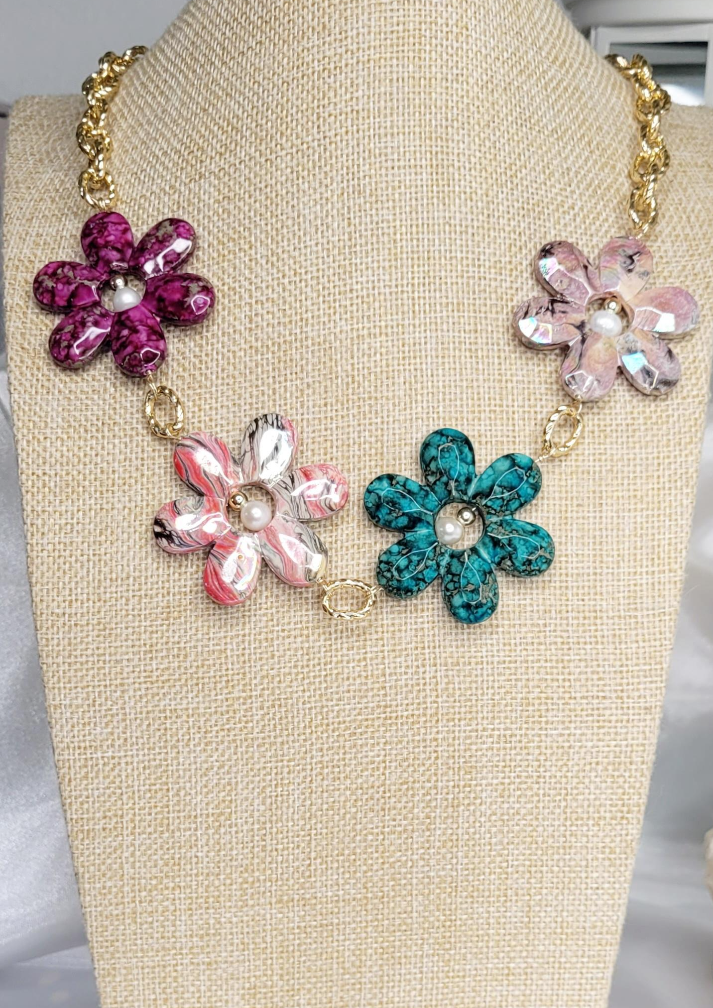 Multicolor Flower Necklace