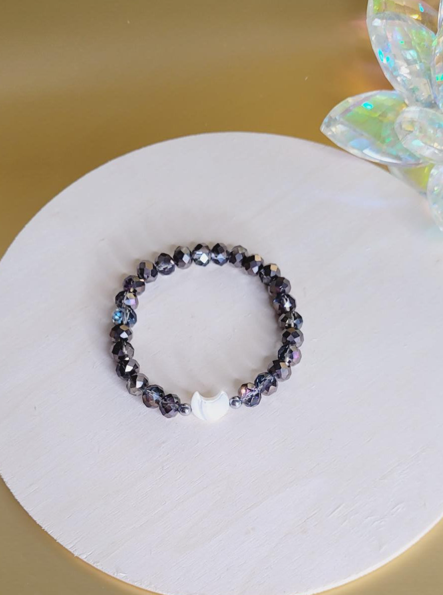 Moon and Stars Silver Bracelet Set